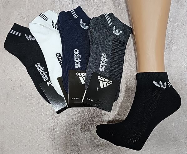 Шкарпетки Турція "Спорт значок" ЗЛ-104-03 сітка універсальні р. 36-41 -(сітка /асорті короткі) -уп. 12 шт