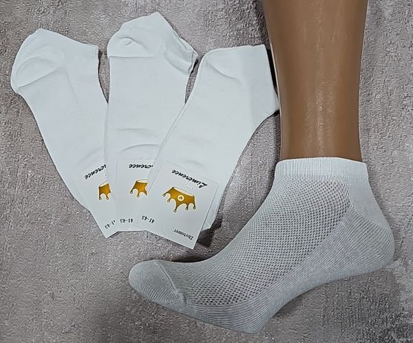 Шкарпетки Житомир "Limerence" 04-045 сітка чоловічі "короткі-сіточка", р. 41-45 -(сіточка -білі /короткі -чол.) -уп. 12 шт