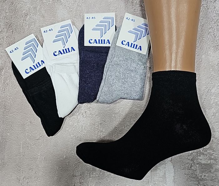 Шкарпетки "Дукат-Саша" 393-91 стрейч чоловічі р. 42-45 -випадкове асорті з білим кольором або без -(однотонні /середні -стрейч)