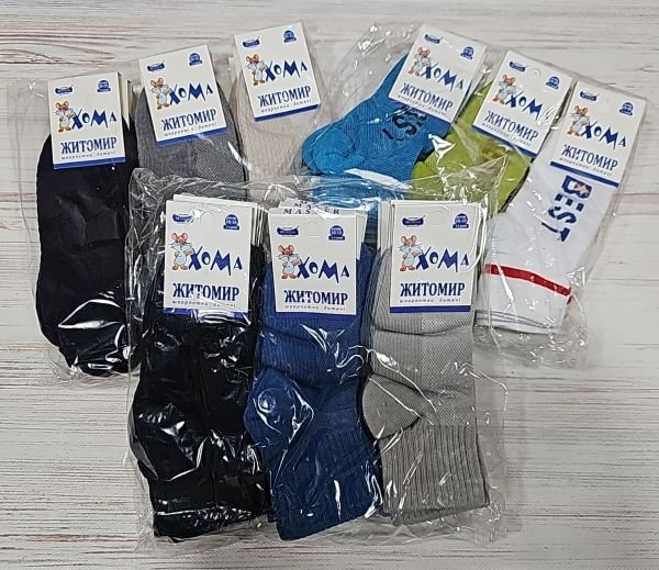 Шкарпетки дитячі Житомир "ХОМА-Master" SD60-75 сіточка на розмір за довжиною стопи: 20-22 см -(сітка -хлопчик /випадкове асорті без вибору!)