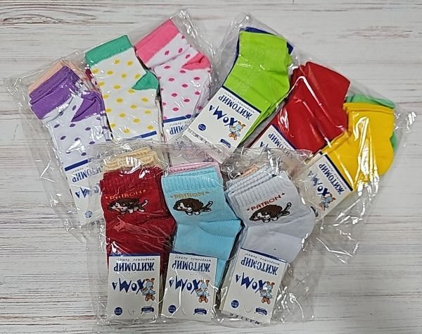 Шкарпетки дитячі Житомир "ХОМА-Master" SD40-51 сіточка на розмір за довжиною стопи: р. 12-14 см -(сітка -дівчинка /випадкове асорті без вибору!)