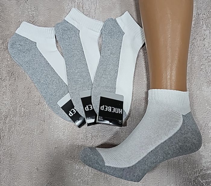 Шкарпетки Олександрія "Klever-CLV" 144-56 сітка чоловічі, р. 41-45 асорті -(сіточка -короткі /комбіновані з сірим низом + білим верхом) -уп. 12 шт