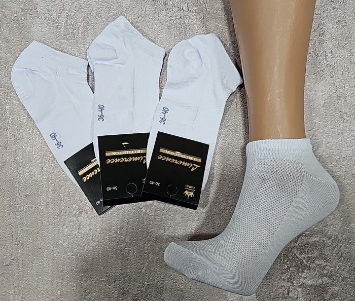 Шкарпетки Житомир "Limerence Lux" 09-008 cotton /сітка жіночі (Узбецька бавовна), р. 36-40 -(сітка -білі -lux -жін.) -уп. 12 шт