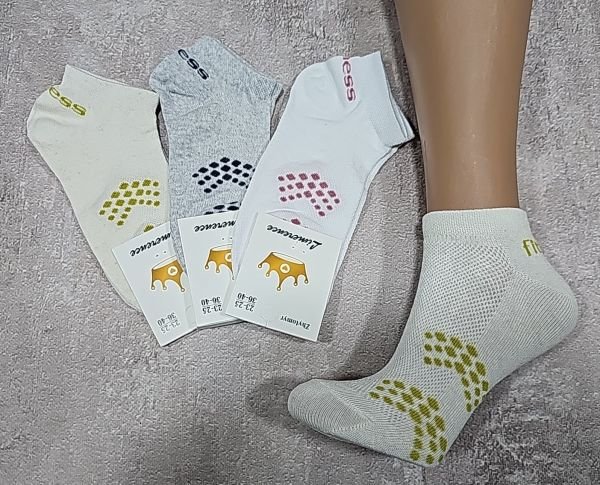 Шкарпетки Житомир "Limerence" 03-41 сітка жіночі короткі, р. 36-40 -асорті -(сіточка -світлий мікс +посередині візерунок горошками +над п'ятою напис) -уп. 12 шт