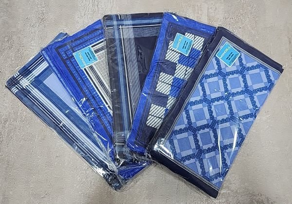 Носова хустка чоловіча "Узбекистан-середній" №2-МС бавовна р. 38*38 -уп. 10шт -випадкове асорті -(без вибору забарвлення!!!)