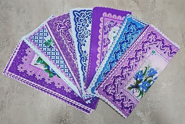 Носова хустка жіноча без упаковки №170-ж (середня) р. 30*25 -уп. 10шт -випадкове асорті -(без вибору забарвлення!!!)