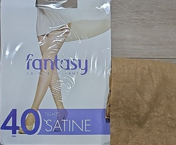 Колготки капронові fantasy "SATINE" 40 ден з шортиками, р. 3, 4, 5 -(натурал)