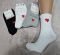 Шкарпетки "NiceSocks" 712-MIX-6-червоне-сердечко" трава-плюш жіночі, р. 36-40 -асорті -(Травка -чорні /білі /сірі +на середній гумці в рубчик червоне серце) -уп. 6 шт