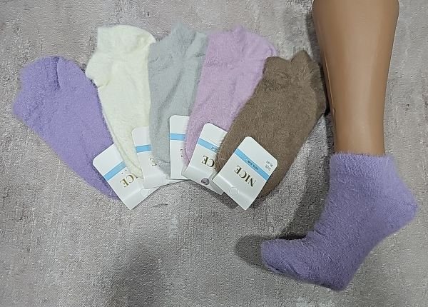 Шкарпетки "Nice" 763-MIX норка "короткі" жіночі, р. 36-40 -асорті -(Норка -однотонні /короткі) -уп. 10 шт