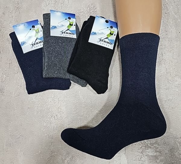 Шкарпетки "Nice-Thermo socks" 505-MIX-THERMO махрові чоловічі, р. 41-45 -(асорті -махра -термо) -уп. 12 шт