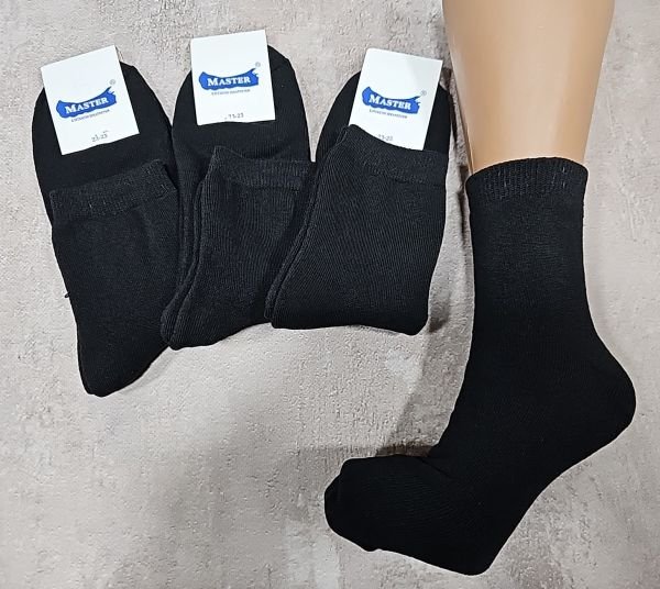 Шкарпетки "Master" 4103-20 махрові жіночі, р. 23-25 -(Махра -однотонні /чорні) -уп. 12 шт