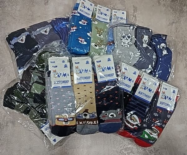 Шкарпетки Житомир "ХОМА-Master" 2006-4 дитячі махрові, розмір за довжиною стопи: 16-18 -(хлопчик-махра) -випадковий мікс без вибору!