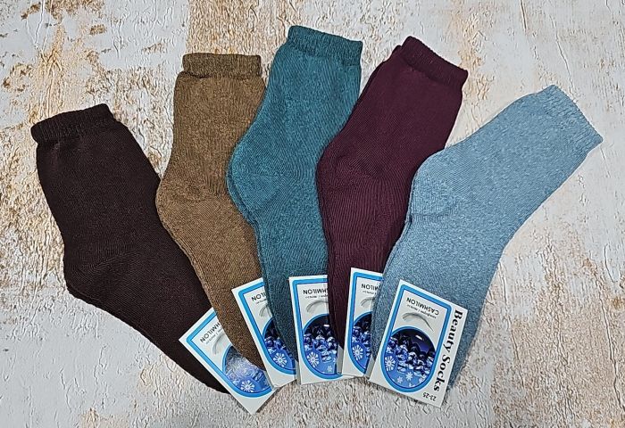 Шкарпетки Житомир "Beauty Socks /П.П. Красота" 47-86-О махрові жіночі, р. 23-25 -(середні +на широких смужках олені +... -махра) -уп. 12 шт