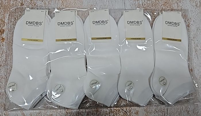 Шкарпетки "DMDBS" BS:001 стрейч / cotton жіночі, р. 36-41 -асорті -(Короткі / білі) -уп. 10 шт