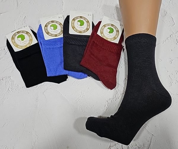 Шкарпетки Олександрія "Klever-CLV" 181-1 стрейч /cotton жіночі р. 36-41 -асорті -(високі /cotton -однотонні /бавовна-стрейч)