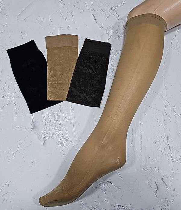 Гольфи Fantasy "САТИН" Г-0031 /40 ден капронові з лайкрою -уп.10 пар -(чорні, тілесні, мокко)