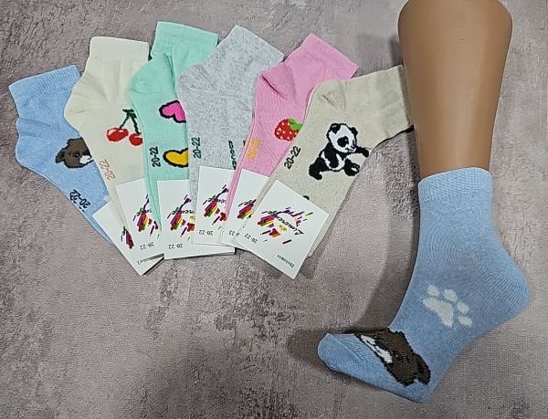 Шкарпетки Житомир "Limerence" 379-11 стрейч дитячі на розмір за довжиною стопи: 16-18, 18-20 -асорті -(Мікс із 6 різних малюнків -стрейч)