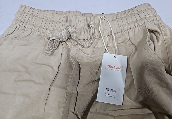 Прогулянкові штани "KENALIN" 9500 літні джоггери cotton-стрейч, низ на манжете резинці, спереду та ззаду кишені, р. 2XL-(46-50), 3XL-(48-52), 4XL-(50-54), 5XL-(52-56) -уп. 1 шт