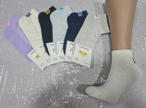 Шкарпетки Житомир "Limerence" 03-54 сітка жіночі, короткі р. 36-40 -асорті -(сіточка -кольорові +ззаду під гумкою кольоровий квадратик зі смайликом) -уп. 12 шт