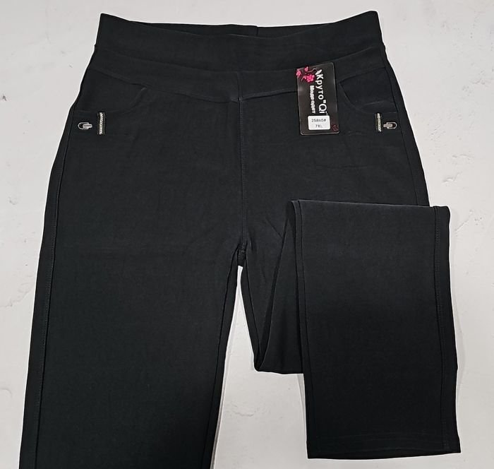 Лосини брючні "Akfu /Круто"QI" 25865 спереду з боків кишені, р. 7XL-(50-52), 8XL-(52-54), 9XL-(54-56), 10XL-(56-58) -уп. 1 шт