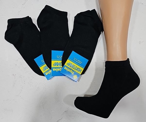 Шкарпетки "Житомир Преміум" 112-39 стрейч жіночі, р. 23-25 -асорті -(короткі -чорні -жін.) -уп. 12 шт