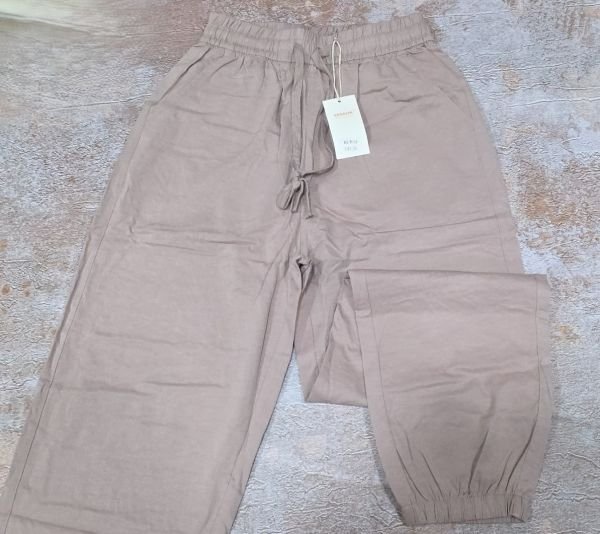 Прогулянкові штани "KENALIN" 9500 літні джоггери cotton-стрейч, низ на манжете резинці, спереду та ззаду кишені, р. 2XL-(46-50) -(пильна троянда)