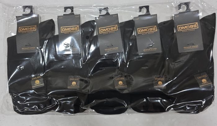 Шкарпетки "DMDBS" A:201 стрейч /cotton чоловічі, р. 41-47 -(чорні /однотонні -класика) -уп. 10 шт (А-201)