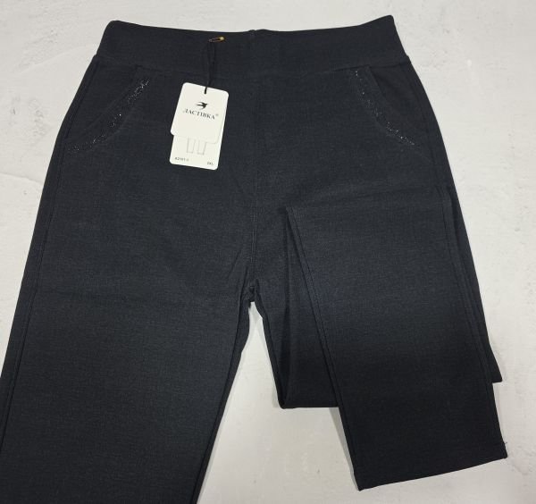 Лосини брючні "Ластівка" А-2101-1 спереду і ззаду кишені, р. 2XL-(46-48) -(Сіро-синій меланж)