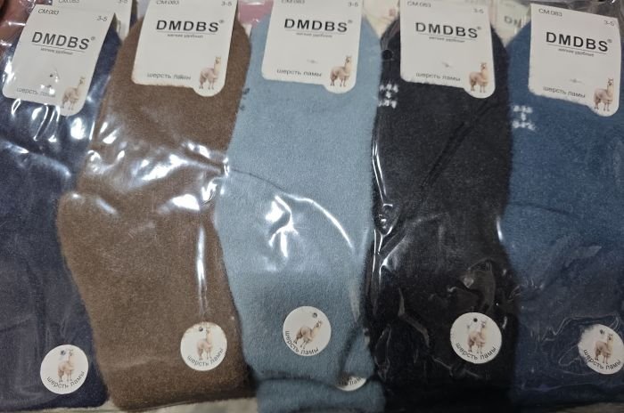 Шкарпетки "DMDBS" СМ-083 термо вовна лами дитячі, р. 3-5, 5-7, 7-9 років -асорті -(Хлопчик/ однотонні -кольорові) -уп. 10 шт