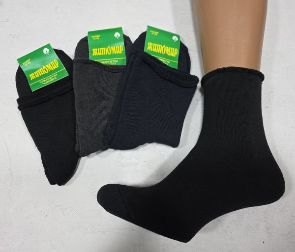 Шкарпетки "Nice-Житомир" 505-MIX-БР+ махрові чоловічі "Без резинки", р. 41-45 -(махра -Б/Р-асорті -без гумки) -уп. 12 шт