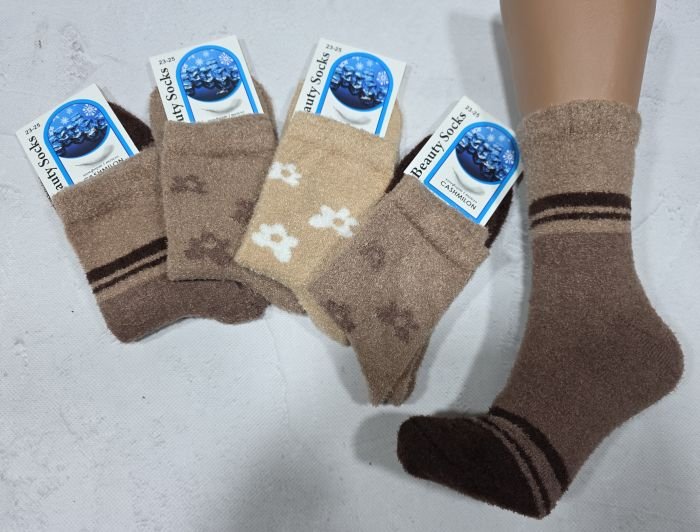 Шкарпетки Житомир "Beauty Socks /Красота" 50-002 травка/ кашмилон жіночі, р. 23-25 -випадкове асорті -(Високі-кавовий мікс з візерунками) -уп. 4 шт