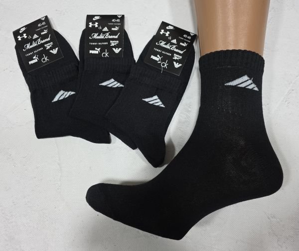 Шкарпетки "Спорт" Гр-756 стрейч чоловічі, р. 40-45 -чорні