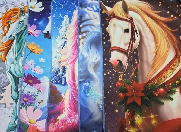 Рушник /Серветка 9413-960 /40*60 велюр-махра р. 40*60 -уп. 20 шт -(Мікс коней -символ 2026 року)