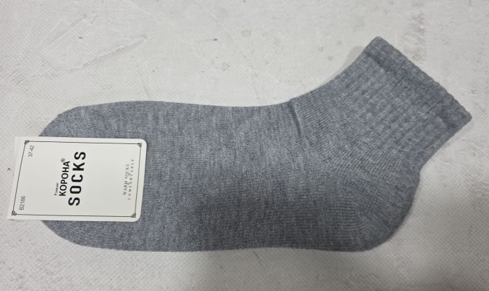 Шкарпетки "КОРОНА" В-2166-2 термо кашемір напівмахрові /махрова стопа жін, р. 37-42 -асорті -(Однотонні -сірі /білі /чорні +середня гумка в рубчик +махрова підошва /стопа -жін.) -уп. 10 шт