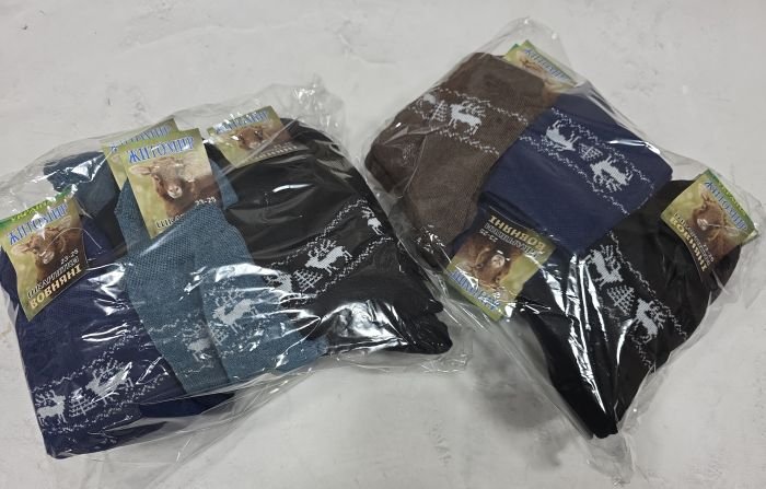 Шкарпетки Житомир "Преміум" 6062-26 махрові жіночі р. 23-25 -випадкове асорті -(Махра -однотонні +під резинкою орнамент з оленями і ялинками) -уп. 12 шт