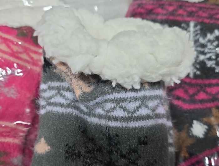 Шкарпетки-валянки "КОРОНА" В-200-62 термо домашні на товстому хутрі з вовною (норка) та з гальмами на підошві жіночі, р. 37-41 -асорті -(Орнамент +сніжинки) -уп 12 шт