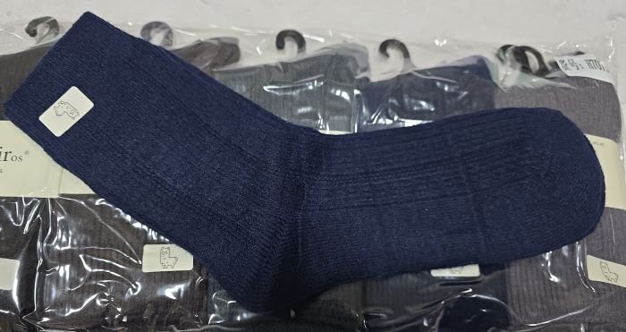 Шкарпетки "Deoiros" Н-7076-5 вовна лами чоловічі, р. 41-47 -асорті -(Однотонні з візерунком із рубчика) -уп. 10 шт