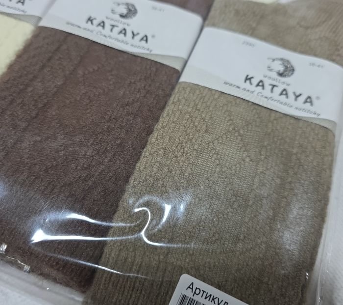 Шкарпетки "KATAYA" 2990-1 кашемір +овеча вовна парфумовані жіночі, р. 36-41 -(Високі /однотонні з рельєфним візерунком) -уп. 10 шт