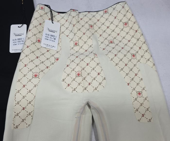 Лосини "Золото" А-9023-1-Г гладкі на збитому плюшевому флісі з коригуючою мембраною та тейпами +з широким поясом утяжкою +з підтяжкою живота та сідниць з пуш-ап ефектом (Push-up), р. L/XL-(100-117), 2XL/3XL-(105–127) -(чорні)