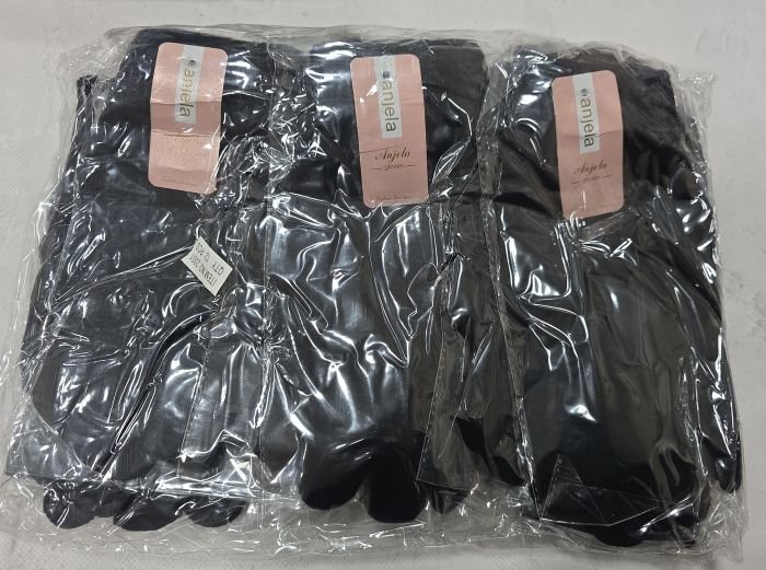 Рукавички універсальні "Anjela" 2001 з начосом -(чорні -універсал.) -уп. 12 шт.