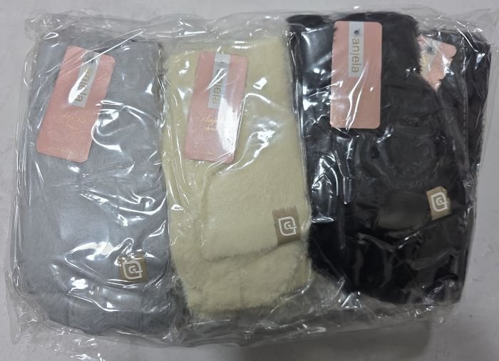 Мітенки з рукавицею жіночі "Anjela" 2356-Р без пальців (один закритий) +рукавичка -асорті -(Однотонні мікс) -уп. 12 шт