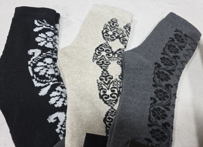 Шкарпетки Житомир "Shkarpetka" 6063-81 махрові жіночі р. 36-40 -асорті -(Махра -спереду довгий квітковий орнамент) -уп. 12 шт