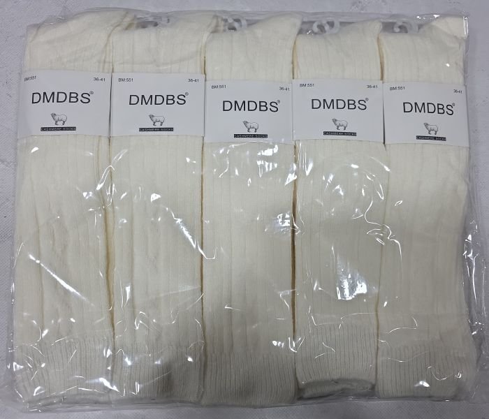 Гольфи /підколінки "DMDBS" ВМ-551 кашемір жіночі, р. 36-41 -(Молочні +в рельєфний візерунок з рубчиком) -уп. 10 шт