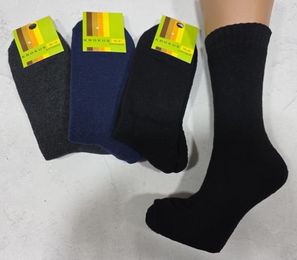 Шкарпетки Житомир "КРОКУС" 2260-2 махрові підліткові, р. 36-40 -(асорті /підліток -махра) -уп. 12 шт