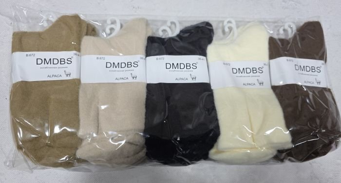 Шкарпетки "DMDBS" В-672 альпака з ослабленою гумкою жіночі, р. 36-41 -асорті -(Високі /однотонні) -уп. 10 шт