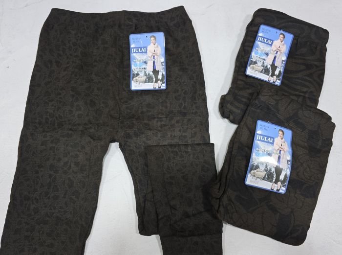 Лосини "JIULAI" 2719 з начосом +орнамент, р. XL/XL-(52-58) -(Коричневі +мікс візерунків -без вибору!!!)