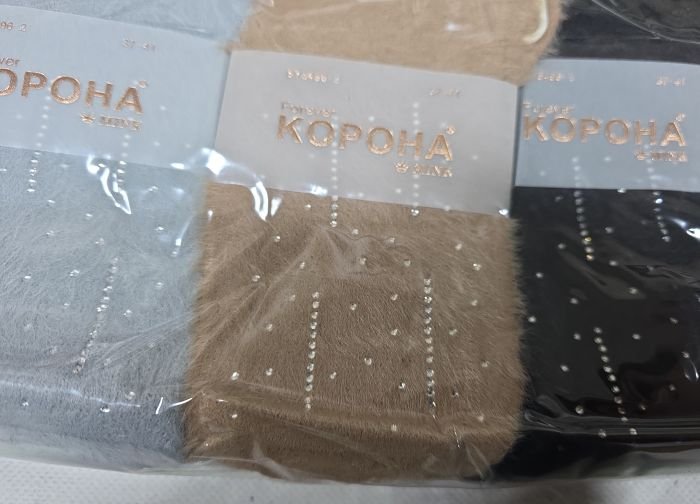 Шкарпетки "КОРОНА" ВY-5496-2 норка жіночі, р. 37-41 асорті -(Однотонні +збоку камінці) -уп. 10 шт