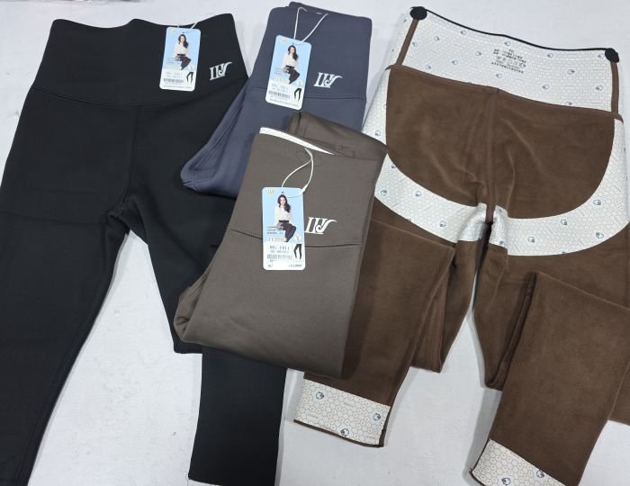 Лосини "Шугуан" W-911 гладкі на збитому хутрі з коригуючою мембраною та тейпами +з широким поясом утяжкою +з підтяжкою живота та сідниць з пуш-ап ефектом (Push-up), р. L-(40-46), XL-(42-48), 2XL-(44-50), 2XL/3XL-(48-52) -(чорні)