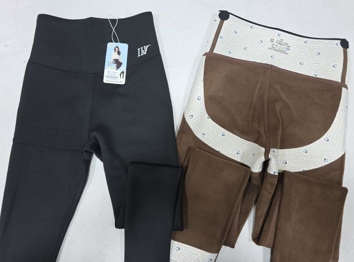 Лосини "Шугуан" W-911 гладкі на збитому хутрі з коригуючою мембраною та тейпами +з широким поясом утяжкою +з підтяжкою живота та сідниць з пуш-ап ефектом (Push-up), р. L-(40-46), XL-(42-48), 2XL-(44-50), 2XL/3XL-(48-52) -(чорні)