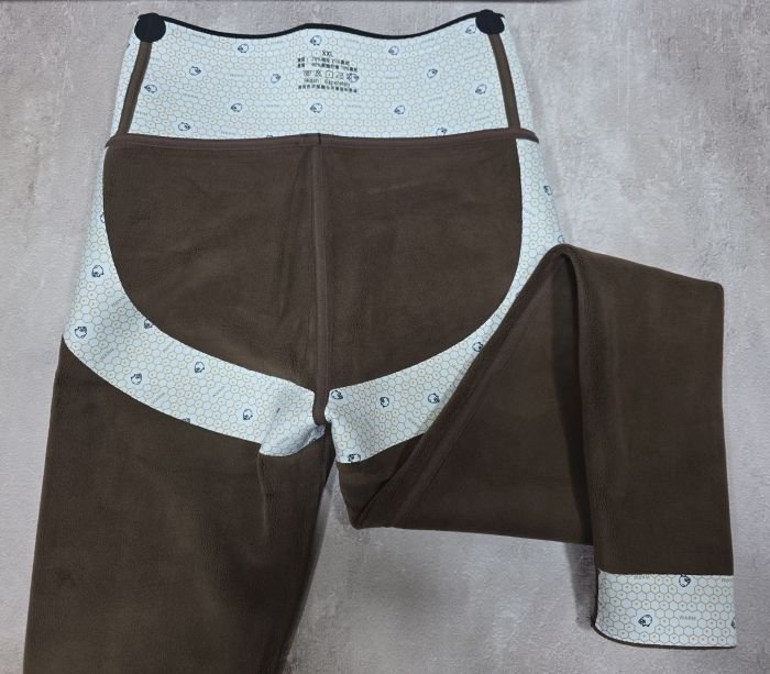 Лосини "Шугуан" W-911 гладкі на збитому хутрі з коригуючою мембраною та тейпами +з широким поясом утяжкою +з підтяжкою живота та сідниць з пуш-ап ефектом (Push-up), р. L-(40-46), XL-(42-48), 2XL-(44-50), 2XL/3XL-(48-52) -(чорні)